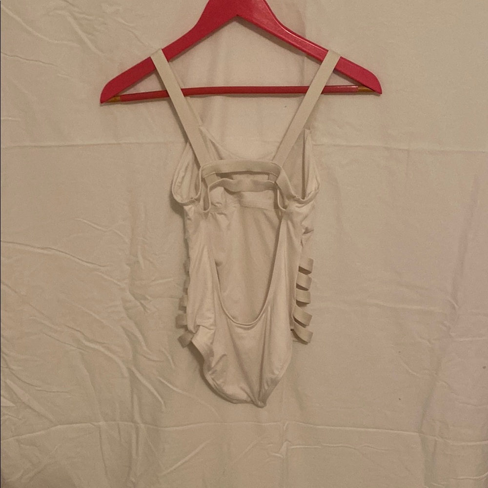 Vitamin A White One-Piece Swimsuit with Side Cutouts - Picture 3 of 6